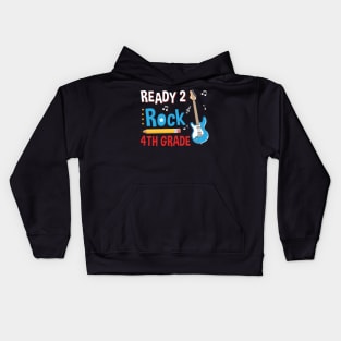 Ready To R0ck 4th Grade Back To School Kids Hoodie